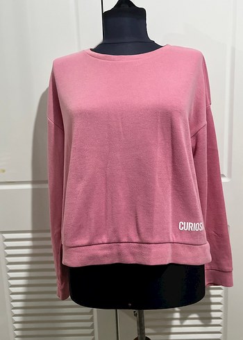 Pembe Oversize Kadın Sweatshirt CURIOS - Görsel 2