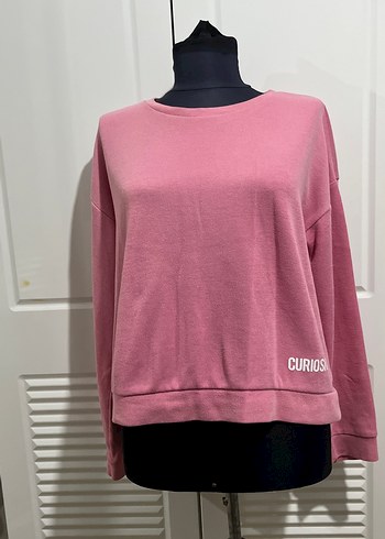 Pembe Oversize Kadın Sweatshirt CURIOS - Görsel 4