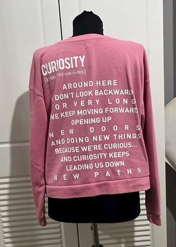 Pembe Oversize Kadın Sweatshirt CURIOS - Görsel 6