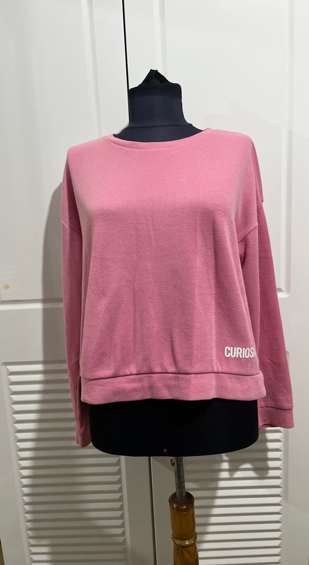 Pembe Oversize Kadın Sweatshirt CURIOS - Görsel 3