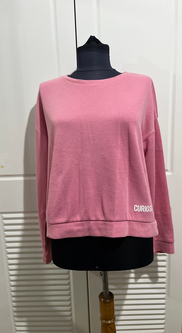Pembe Oversize Kadın Sweatshirt CURIOS - Görsel 2