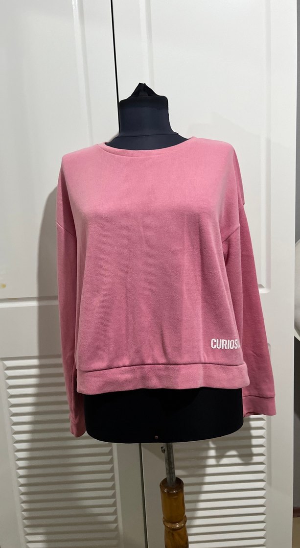 Pembe Oversize Kadın Sweatshirt CURIOS - Görsel 5