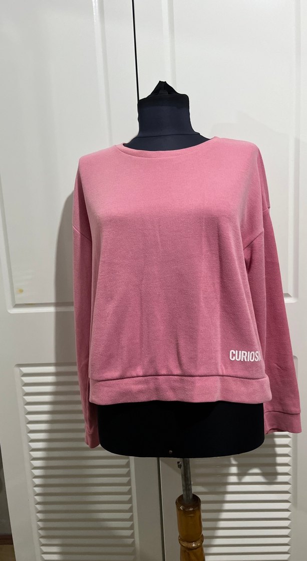 Pembe Oversize Kadın Sweatshirt CURIOS - Görsel 4