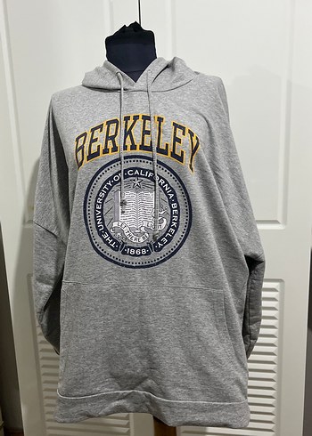 Gri Baskılı Kadın Sweatshirt - Görsel 4