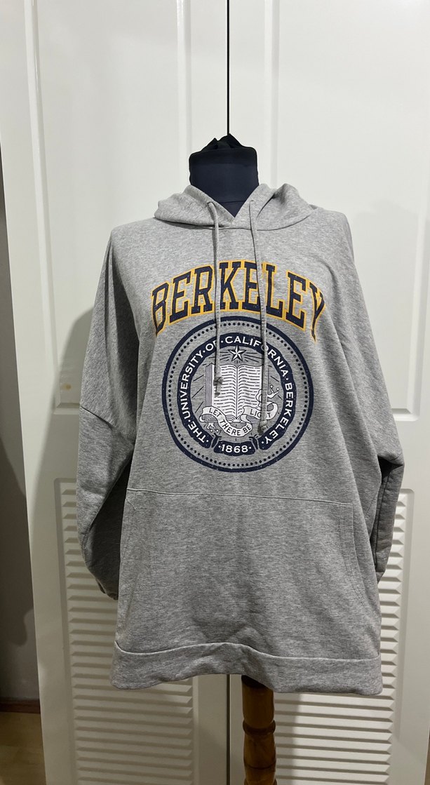 Gri Baskılı Kadın Sweatshirt - Görsel 3