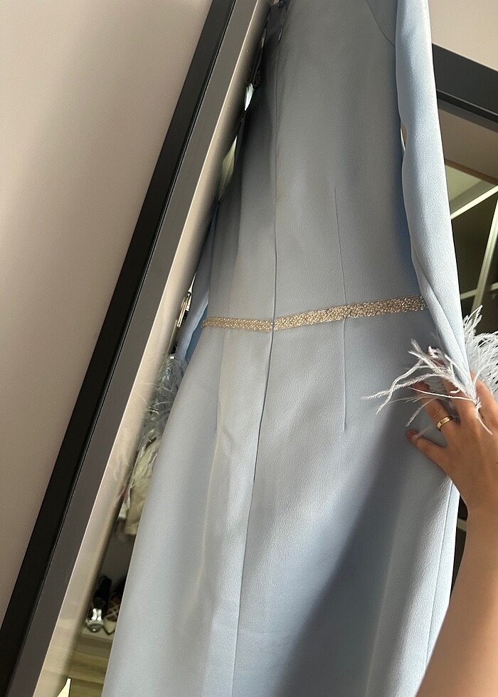 Krep kumaş elbise - Görsel 3