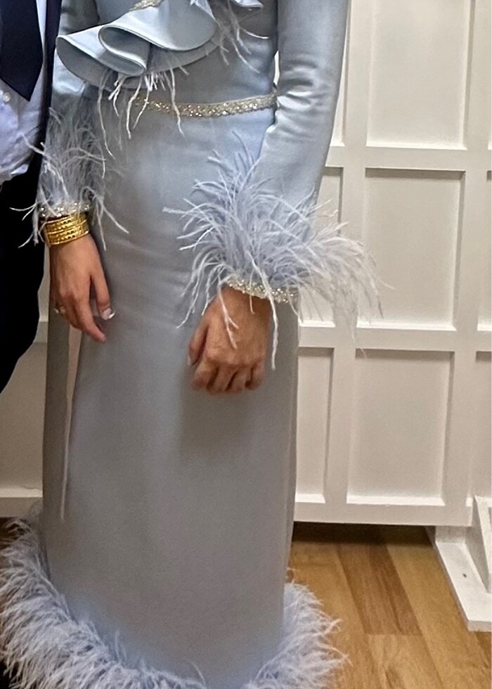 Krep kumaş elbise - Görsel 4