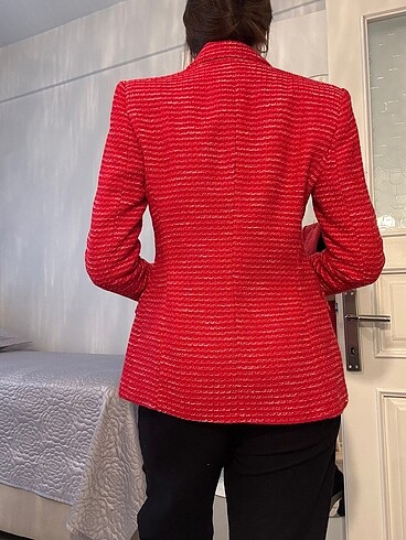 m Beden kırmızı Renk Zara kırmızı blazer ceket