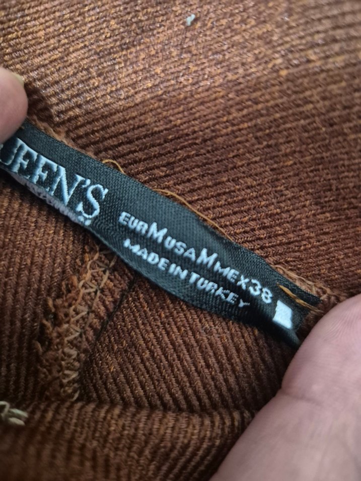 Kahverengi Kemerli kumas Pantolon - Görsel 2