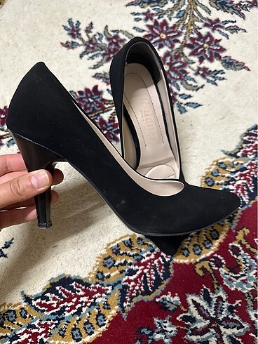 36 Beden siyah Renk Siyah süet stiletto