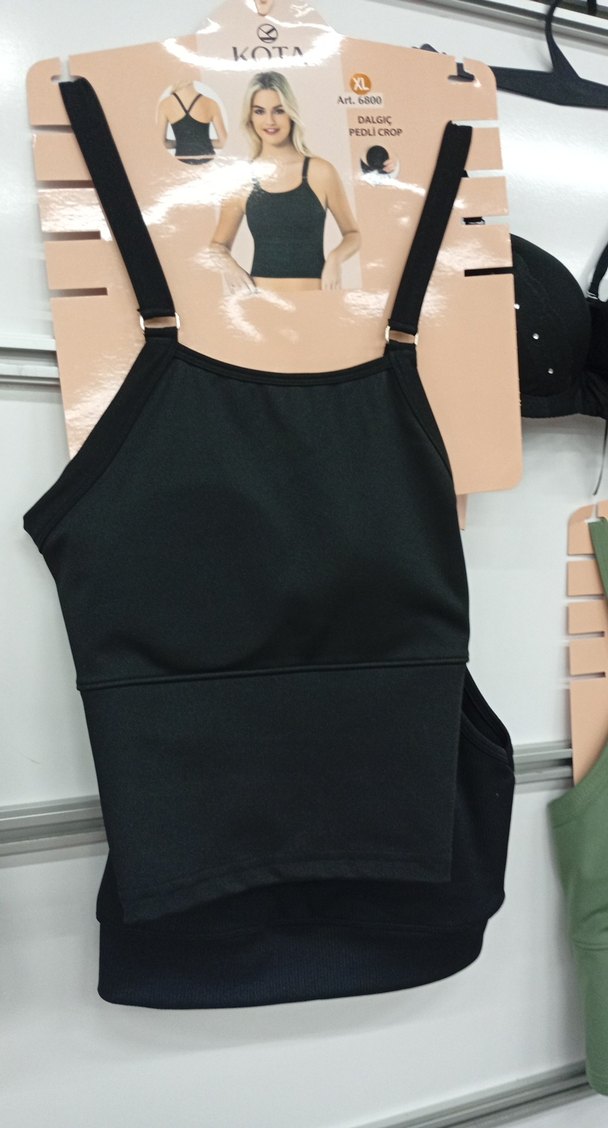 Siyah Sporcu Sütyeni Midi Boy - Görsel 2