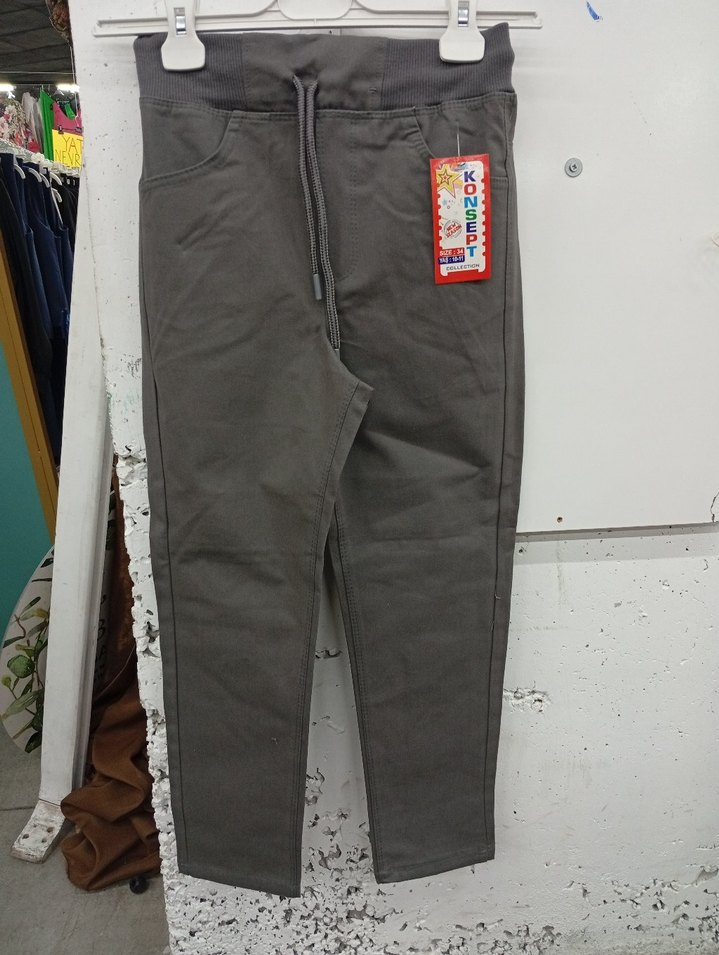 Kemerli Siyah okul Kumaş Pantolon - Görsel 5