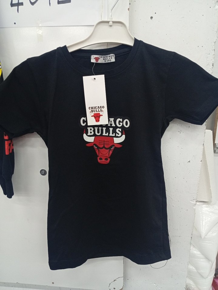 Erkek Siyah Chicago Bulls Baskılı Uzun Kollu Tişört - Görsel 2