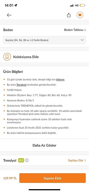 38 Beden Trendyol milla viskon pijama