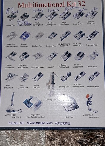 32 parça ayak seti 