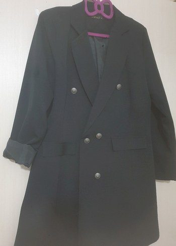 Siyah Uzun Kollu Kadın Blazer Ceket - Görsel 3