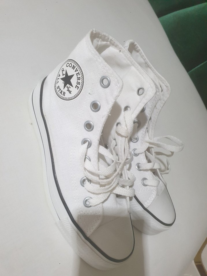 Beyaz Kadın Converse Basic Spor Ayakkabı - Görsel 4
