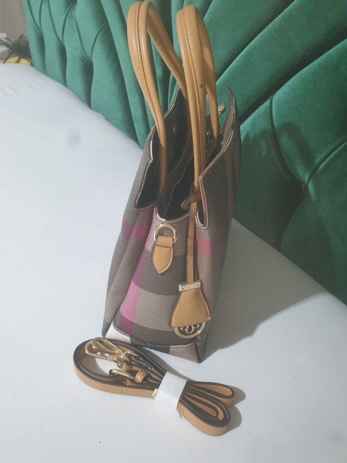 Desenli Kahverengi Kadın Omuz Çantası - Görsel 2