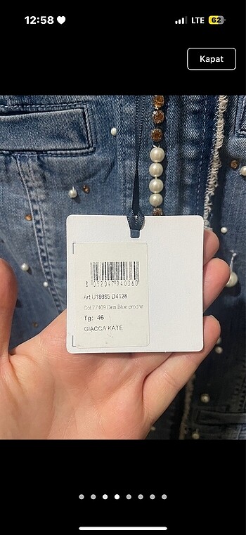 m Beden lacivert Renk LiuJo Kot Ceket