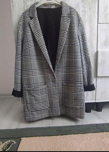 Ekoseli Blazer Ceket