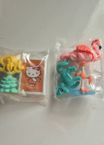 Pastel Pembe Oyuncak Figür ve Kart Seti - Görsel 2