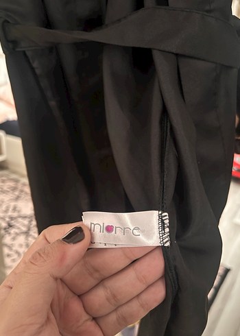 Siyah Midi Kadın Kimono - Görsel 4