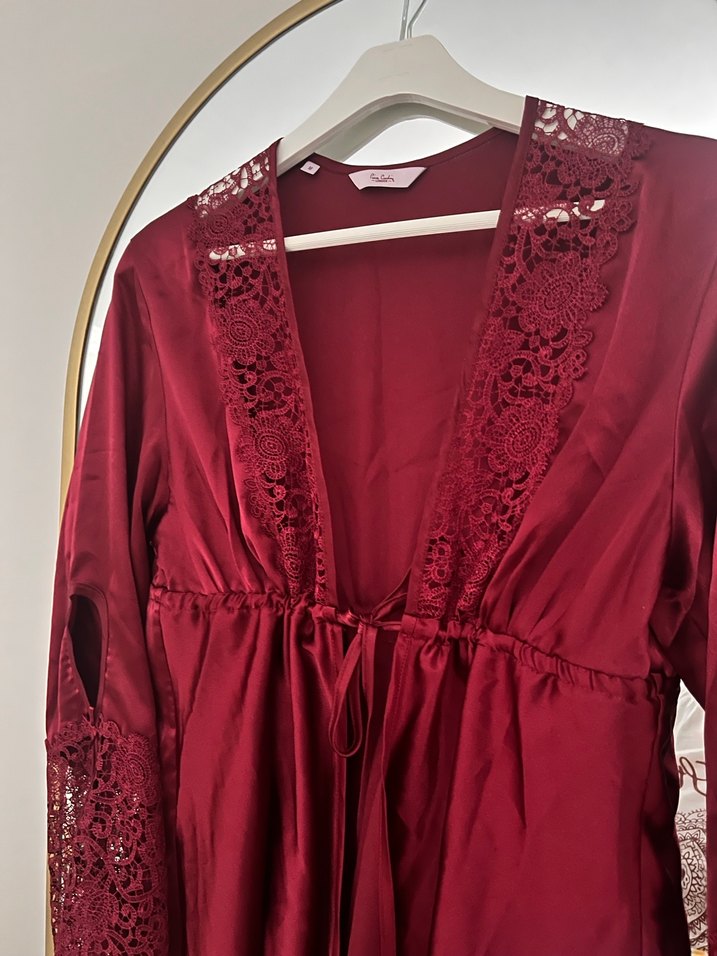 Pierre Cardin Kadın Saten Pijama Takımı Çeyizlik - Görsel 5