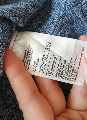 12-18 Ay Beden mavi Renk H&M çocuk gömlek ve süveter takım