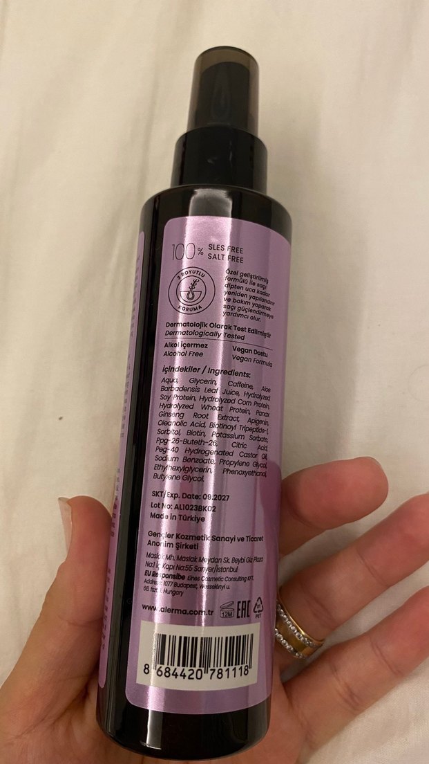 Alerma Biotin & Keratin Saç Bakım Spreyi 150 ml - Görsel 2