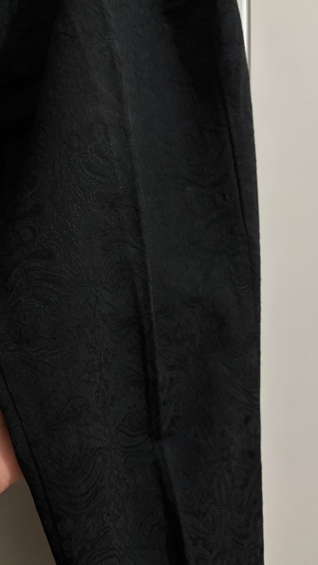 Siyah Kadın Kumaş Pantolon Kemerli - Görsel 3