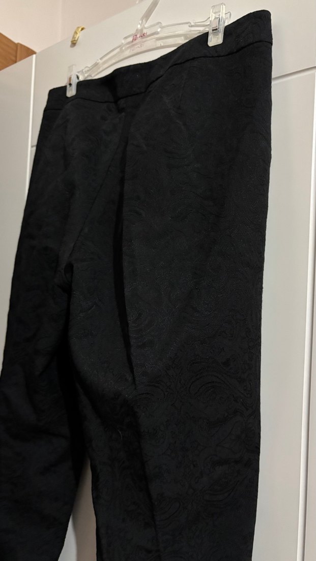 Siyah Kadın Kumaş Pantolon Kemerli - Görsel 5