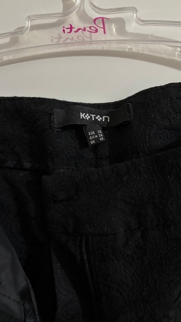 Siyah Kadın Kumaş Pantolon Kemerli - Görsel 2