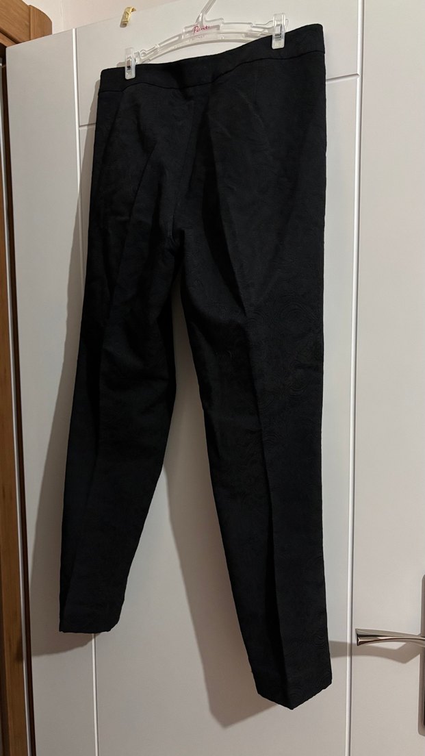 Siyah Kadın Kumaş Pantolon Kemerli - Görsel 4