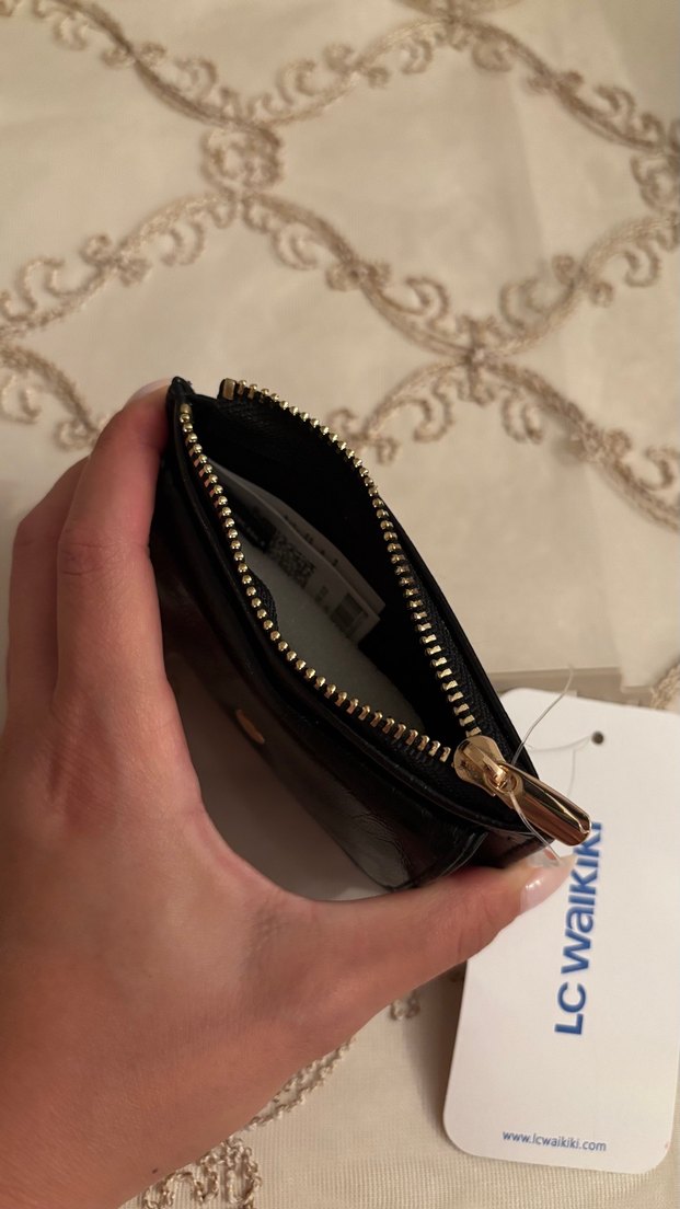 LC Waikiki Siyah Deri Fermuarlı Cüzdan - Görsel 3