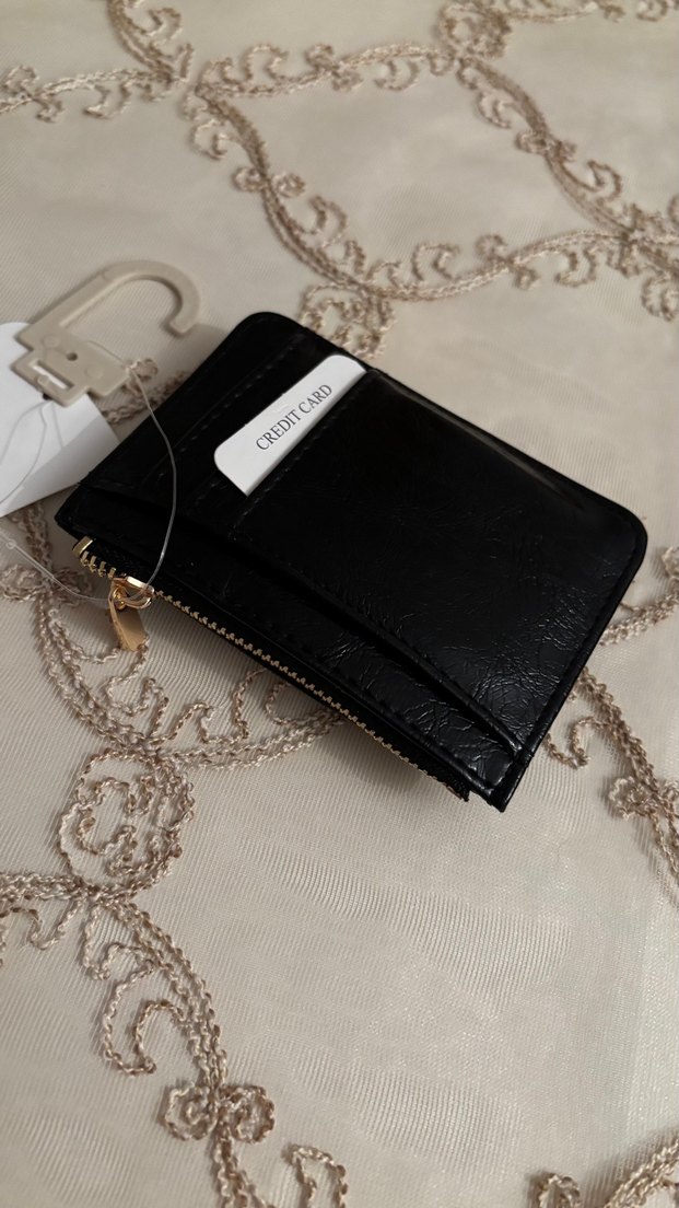 LC Waikiki Siyah Deri Fermuarlı Cüzdan - Görsel 2