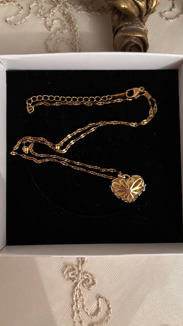 Altın Renkli Zincir Detaylı Midi Kolye - Görsel 2