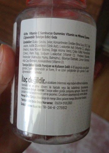 universal Beden Qlife Vitamin C Sambucus Portakal Aromalı Gummies