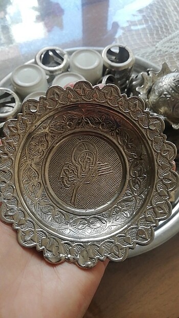 otantik kahve seti.. 6bardak 6tabak 1şekerlik 1tepsi - Görsel 5