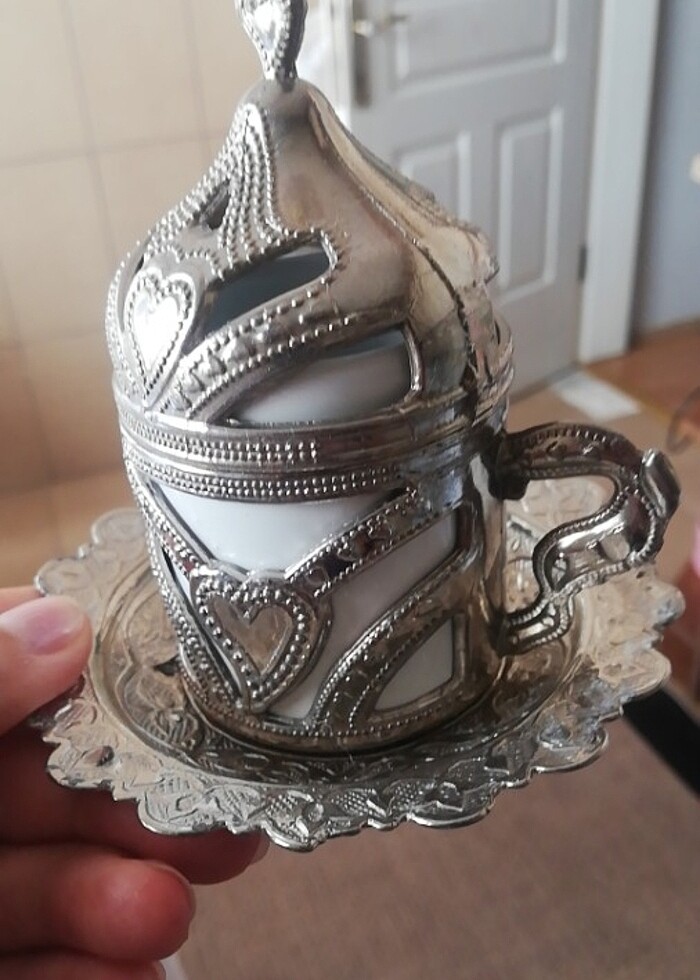 otantik kahve seti.. 6bardak 6tabak 1şekerlik 1tepsi - Görsel 2