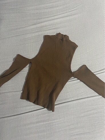 s Beden kahverengi Renk Bershka Triko Crop