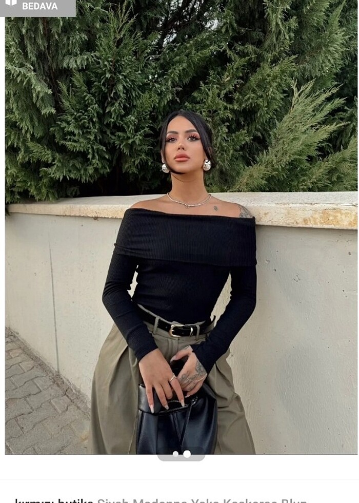 Madonna yaka bluz  - Görsel 2