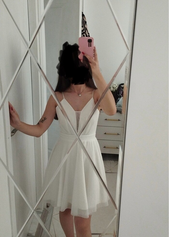 Beyaz simli abiye - Görsel 2