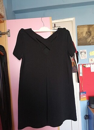 xl Beden siyah mini elbise