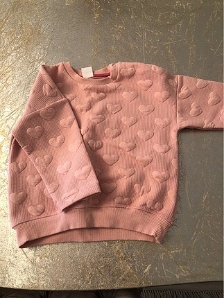 Pembe kalpli sweat