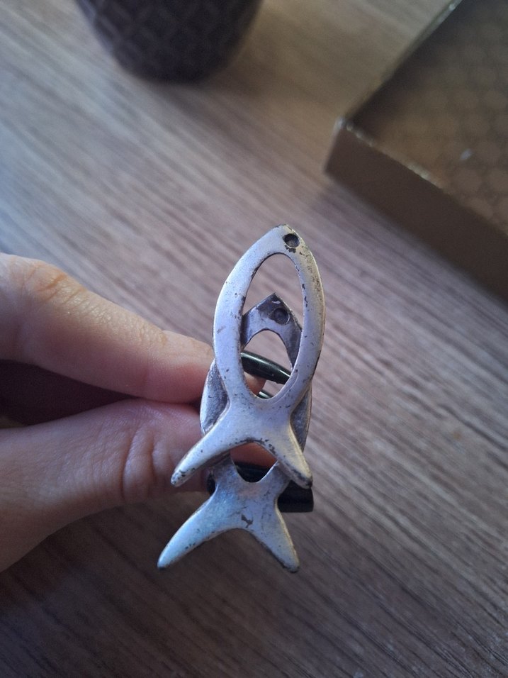 Gri Eskitme Balık Gotik Tasarım Yüzük - Görsel 2