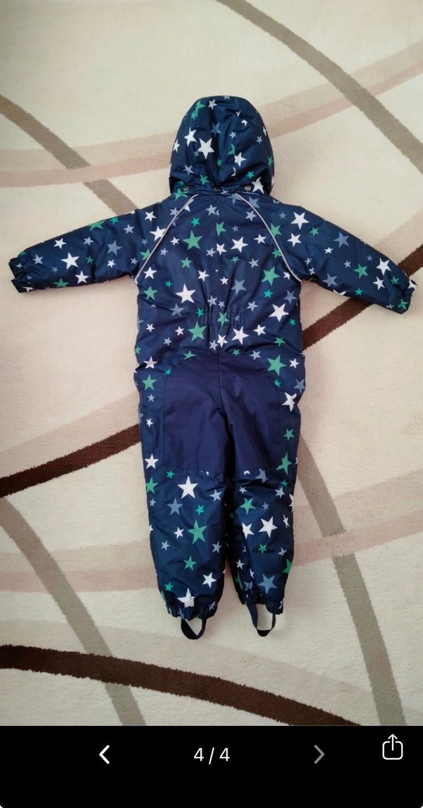 Erkek Çocuk Siyah Baskılı kar tulumu - Görsel 4