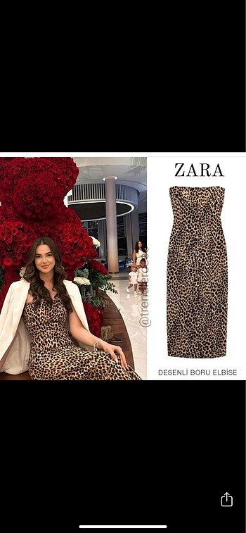 Zara leopar elbise