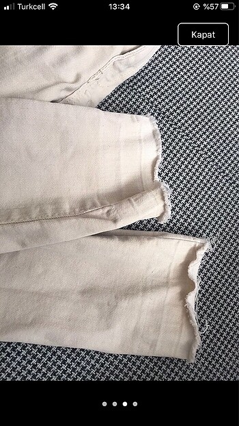 8 Yaş Beden beyaz Renk mango jean ve bluz takım