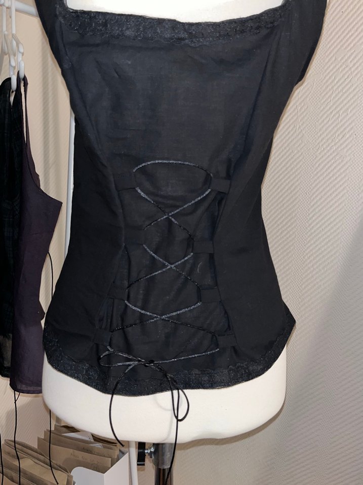 siyah gotik korse - Görsel 5