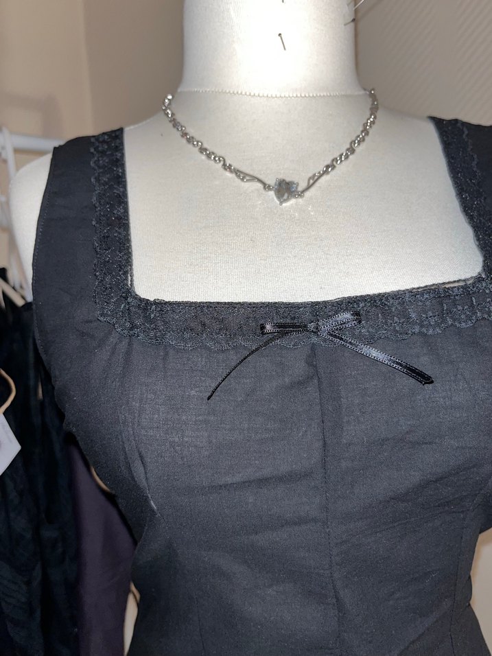 siyah gotik korse - Görsel 2